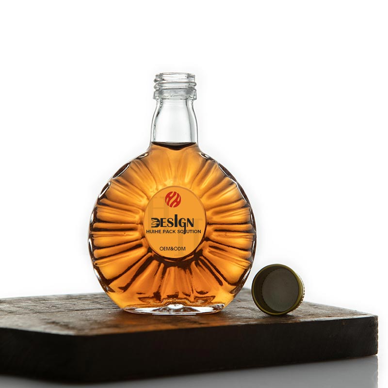China Fluted Brandy Glass Bottle manufacturers, Fluted Brandy Glass