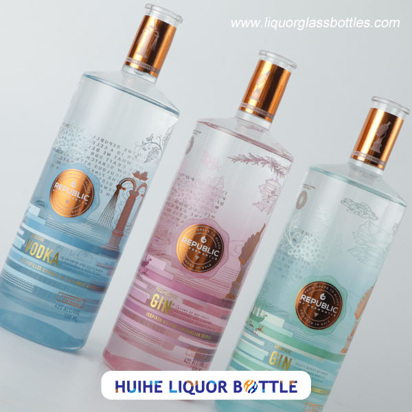 botella de licor de calcoman&iacute;a