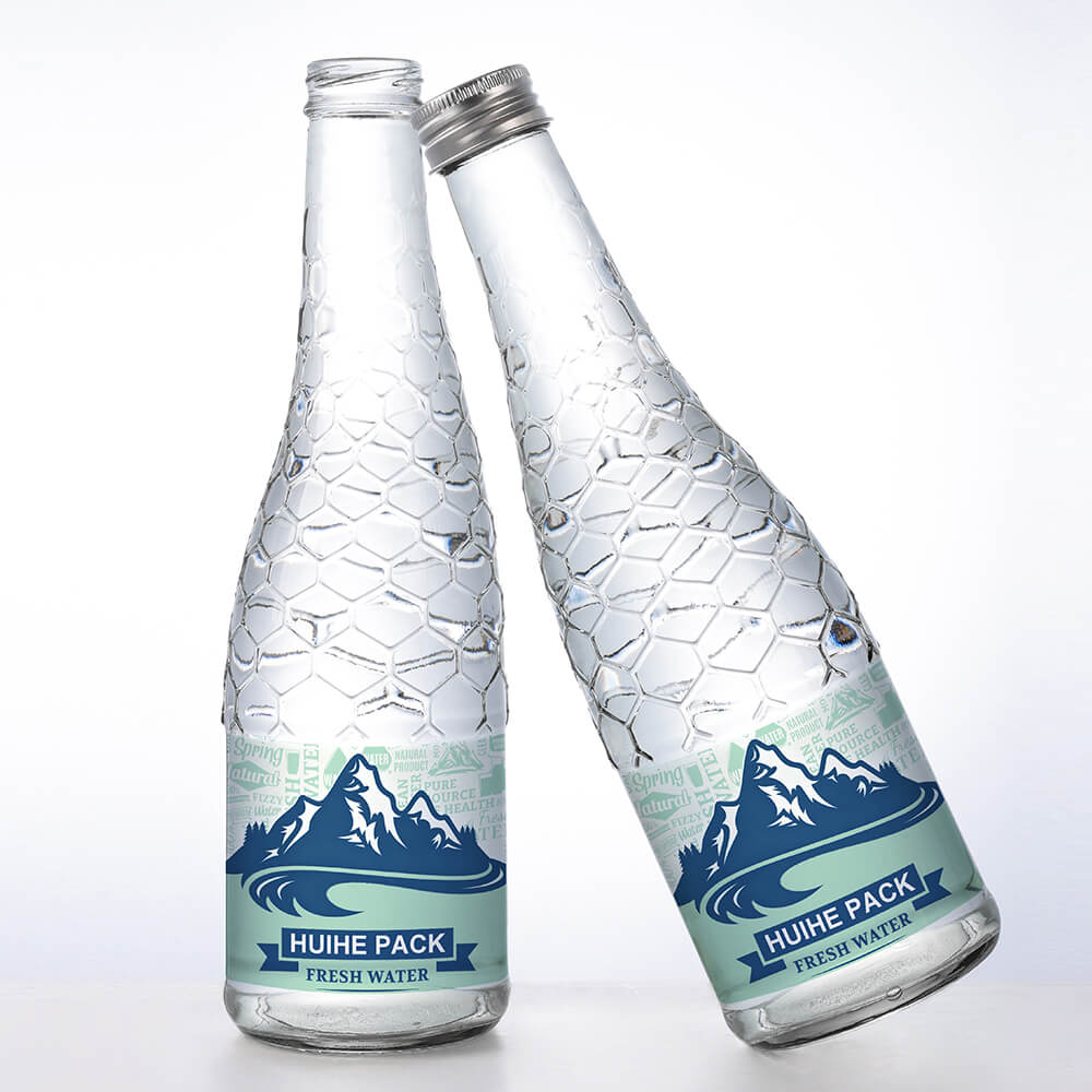 Bouteilles d'eau en verre avec logo personnalis&eacute; en gros